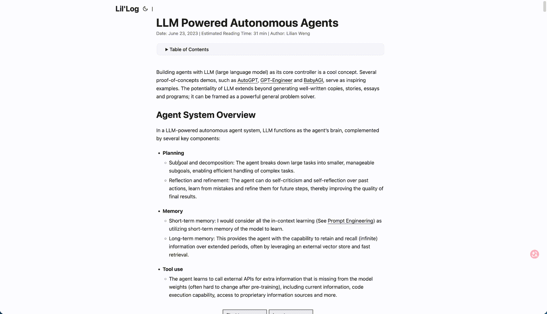 InContext demo — explain selected text grounded in the whole article